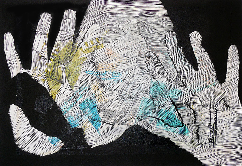 U.A. | linó metszet | 50X70 cm