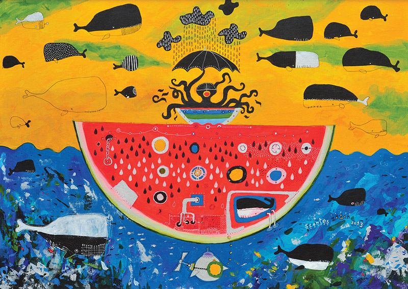 Tenger gyümölcsei | 50×70 cm | Akril | 2013