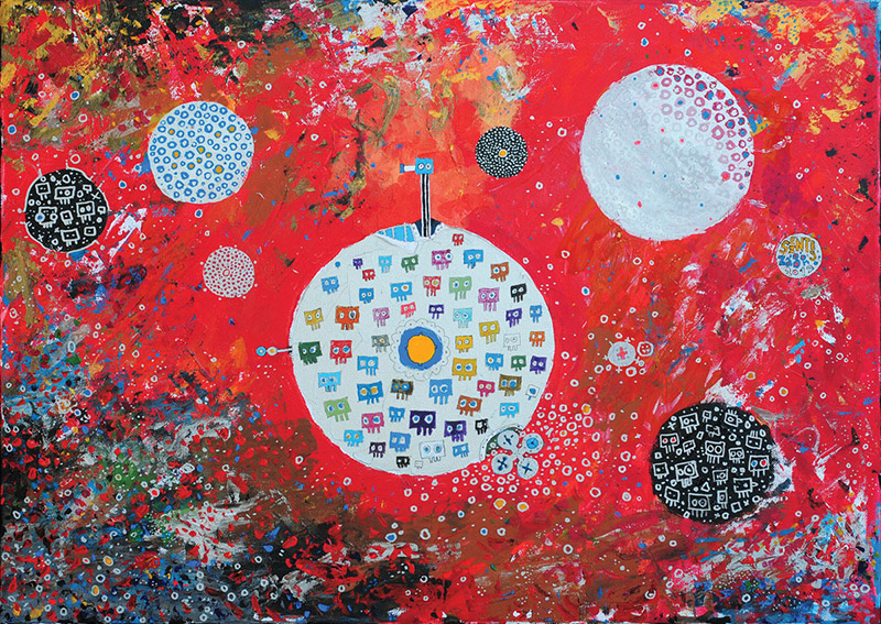 Naprendszer | 50×70 cm | Akril | 2012