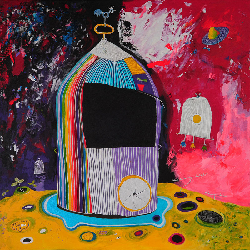 Életterek II. | 80×80 cm | akril  | 2014